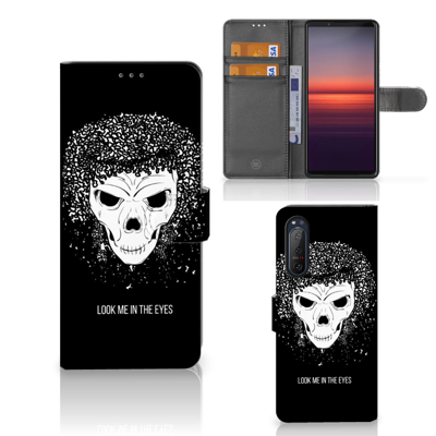 Telefoonhoesje met Naam Sony Xperia 5II Skull Hair Telefoonhoesje met Naam Sony Xperia 5II Skull Hair