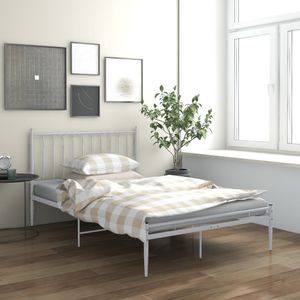 Bedframe metaal wit 120x200 cm