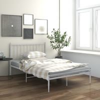 Bedframe metaal wit 120x200 cm - thumbnail