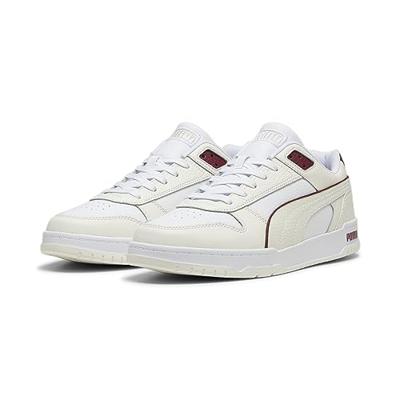 PUMA Rbd Game Laag uniseks-volwassene Sneaker Laag-Top, WARM WHITE-PUMA WHITE-TEAM REGAL RED-PUMA GOLD, 45 EU