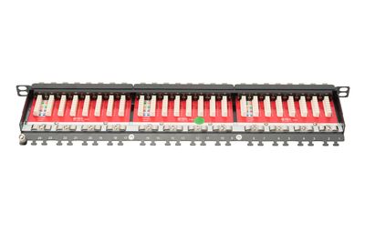Digitus DN-91624S-SL-EA 24 poorten Netwerkpatchpaneel 483 mm (19) CAT 6A 0.5 HE