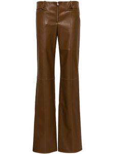 Aya Muse pantalon Cida en cuir artificiel - Marron