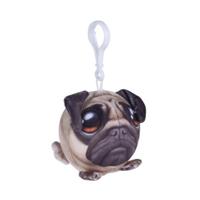 Free And Easy Sleutelhanger Hond 7 Cm Textiel Bruin