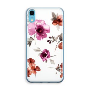 Geschilderde bloemen: iPhone XR Transparant Hoesje