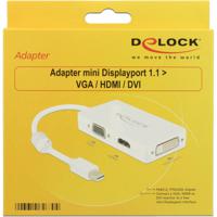 DeLOCK DeLOCK Adapter Mini DisplayPoort naar VGA/HDMI/DVI - thumbnail