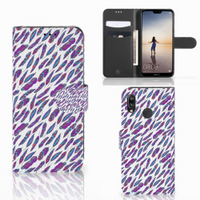 Huawei P20 Lite Telefoon Hoesje Feathers Color