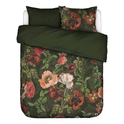 Essenza Esra Dekbedovertrek - 2-persoons (200x200/220 Cm + 2 Slopen) - Katoen Satijn - Dark Green Essenza Esra Dekbedovertrek - 2-persoons (200x200/220 Cm + 2 Slopen) - Katoen Satijn - Dark Green