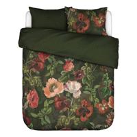 Essenza Esra Dekbedovertrek - 2-persoons (200x200/220 Cm + 2 Slopen) - Katoen Satijn - Dark Green