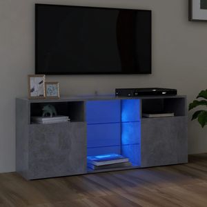 Tv-meubel met LED-verlichting 120x30x50 cm betongrijs