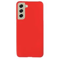 Samsung Galaxy S21 FE 5G Rubberen Plastic Case - Rood