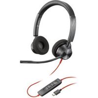 POLY 8X219AA hoofdtelefoon/headset Bedraad Hoofdband Kantoor/callcenter USB Type-C Zwart