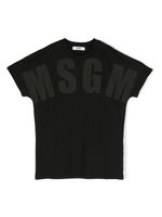 MSGM Kids t-shirt en coton à logo imprimé - Noir