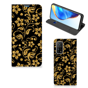 Xiaomi Mi 10T | 10T Pro Smart Cover Gouden Bloemen