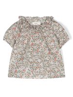 TEDDY & MINOU blouse en popeline à fleurs - Vert - thumbnail