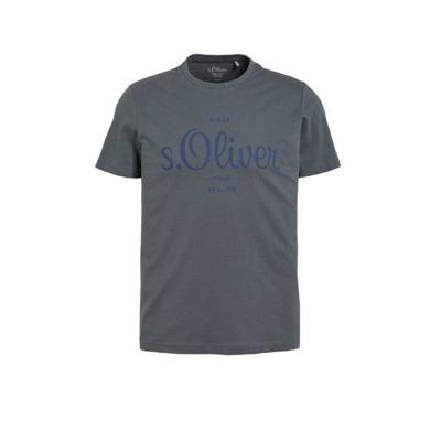 s.Oliver T-shirt met logo donkergrijs
