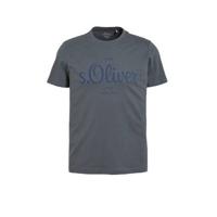 s.Oliver T-shirt met logo donkergrijs