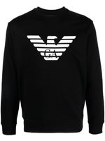 Emporio Armani sweat en coton à logo imprimé - Noir