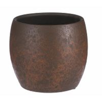 Mica Decorations Bloempot/plantenpot - roest/terracotta bruin - voor kamerplant - H18 x D20 cm   - - thumbnail