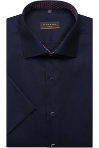 ETERNA Slim Fit Overhemd Korte mouw marine