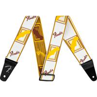 Fender Weighless 2" Monogrammed Strap White/Brown/Yellow gitaarband - thumbnail