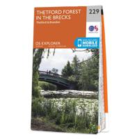 Wandelkaart - Topografische kaart 229 OS Explorer Map Thetford Forest - thumbnail