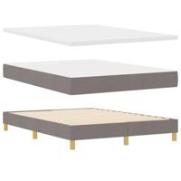 vidaXL Boxspringbed met Matras in Taupe, 140 x 190 cm, Stof