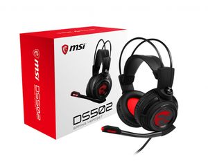 MSI DS502 GAMING HEADSET hoofdtelefoon/headset Bedraad Hoofdband Gamen Zwart, Rood