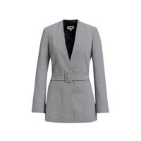 WE Fashion blazer met jacquard grijs