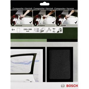 Bosch Accessories 2609256C47 Handschuurpapierset Korrelgrootte (num) 240, 400, 600 (l x b) 230 mm x 280 mm 1 set(s)