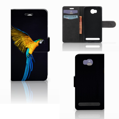 Huawei Y3 2 | Y3 II Telefoonhoesje met Pasjes Papegaai