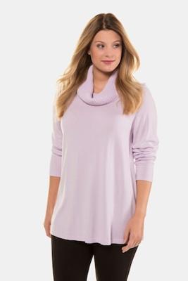 Ulla Popken Pullover, wijde col, zijsplitten - Grote Maten