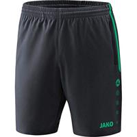 JAKO - Shortscompetitie 2.0, Uniseks-Kind, Antraciet/Turkoois, 152