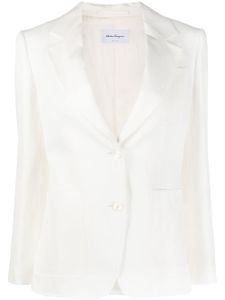 Ferragamo blazer à simple boutonnage - Blanc