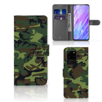 Samsung Galaxy S20 Ultra Telefoon Hoesje Army Dark - thumbnail