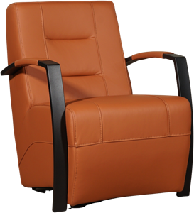 Cognac leren industriële stalen fauteuil Magnificent - Hermes Leer Cognac (cognac leer)