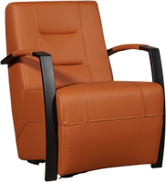 Cognac leren industriële stalen fauteuil Magnificent - Hermes Leer Cognac (cognac leer)