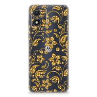 Motorola Moto E13 TPU Case Gouden Bloemen