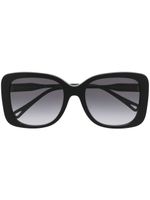 Chloé Eyewear lunettes de soleil à monture carrée oversize - Noir