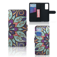 Huawei P40 Pro Hoesje Purple Flower