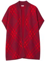 Burberry cape en laine à carreaux - Rouge