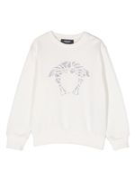 Versace Kids sweat à logo Medusa Head - Blanc