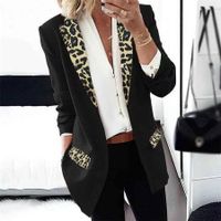 Casual Leopard Long Sleeve Blazer