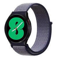 By Qubix - Compatible met Garmin Forerunner 255 - Sport Loop nylon bandje - Donkerblauw - Compatible Garmin bandje - Bandbreedte: 22mm