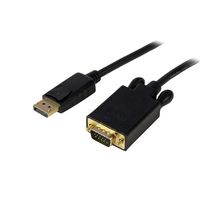 StarTech.com 4,5 m lange DisplayPort-naar-VGA-adapterconverterkabel DP naar VGA 1920x1200 zwart - thumbnail