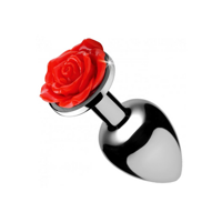 XR Brands Red Rose - Butt Plug - Small - thumbnail