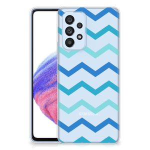 Samsung Galaxy A53 5G TPU bumper Zigzag Blauw