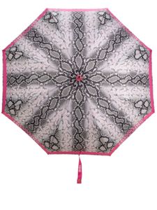 Moschino parapluie à imprimé peau de serpent - Rose