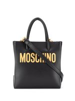 Moschino mini sac à main à logo imprimé - Noir