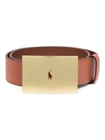 Polo Ralph Lauren ceinture Paige Pony en cuir - Marron - thumbnail