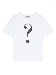 Moschino Kids t-shirt en coton à logo imprimé - Blanc